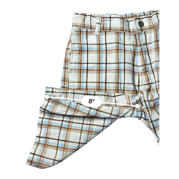 Nautica White Plaid‎ Adjustable Waist Bermuda Shorts sz XL(7X) - Picture 9 of 10